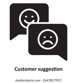 Icono del Vector de la sugerencia del Cliente que puede modificar o editar fácilmente
