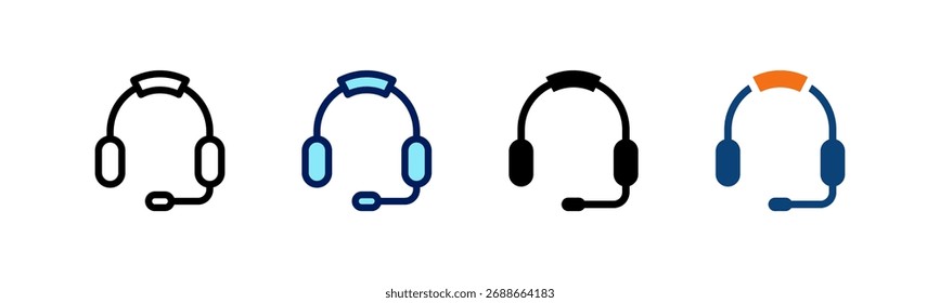 Kundendienst Alles in einem Symbol Multi Styles Vektor-Set
