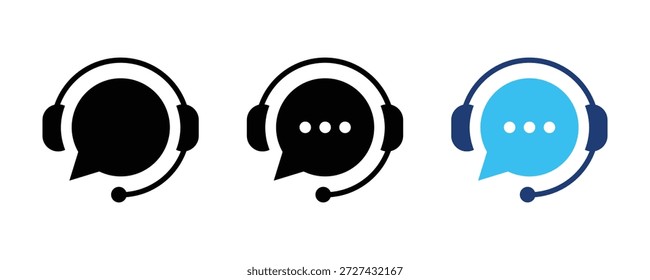 Asistencia al cliente, asistencia, Asistencia técnica, Servicio al cliente, centro de llamadas, línea directa, operador, personal, agente, conjunto de Vectores de íconos de servicio.