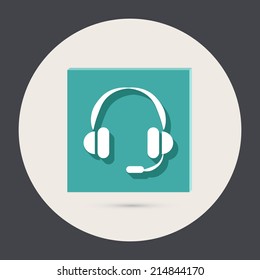 customer support avatar, headphone