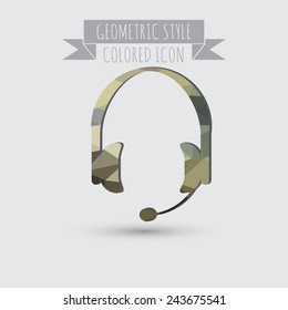 customer support avatar, headphone icon. help sign