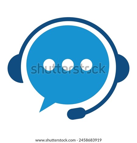 Customer support blue vector icon signs, Call center symbols. Support service. Vector isolated icons. Service concept symbols. 