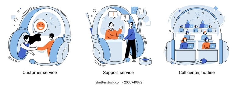 Customer Support Call Center. Personal Assistant Service, Person Advisor Hotline And Helpful Advice Service. Support Creative Metaphors. Social Media Network Services, Online Supporter Agents