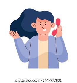 Vector de ilustración central de Asistencia al cliente