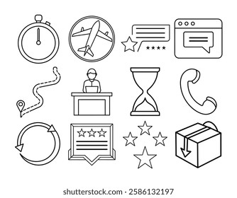 Customer Support and Complaint Handling vector set.