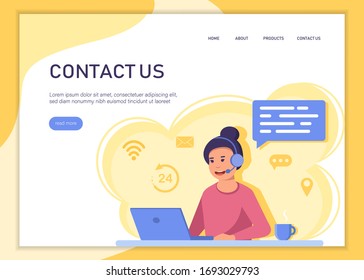 Customer support concept. Can use for web banner, infographics, hero images. vector illustration.
