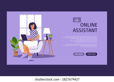 Customer support concept design, Operator doing live feedback, hotline operator advises client, Suitable for web landing page, mobile app, ui, banner template. Vector Illustration. Flat.