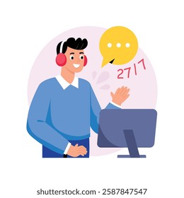 Customer Support   Concepts Style illustrations. EPS 10 File stock illustration
