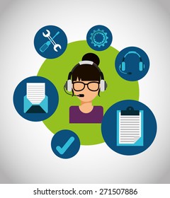 customer support design, vector illustration eps10 graphic 