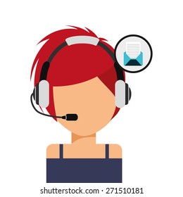 customer support design, vector illustration eps10 graphic 