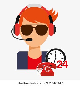 customer support design, vector illustration eps10 graphic 
