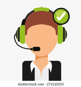 customer support design, vector illustration eps10 graphic 