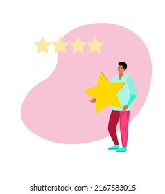 Customer support and FAQ concept. Support service operator. Flat vector illustration.