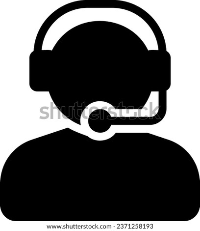 customer support glyph icon illustration vector