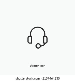 Customer support , headphone vector icon. Premium quality.
