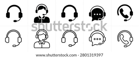 Customer Support and Help Desk Service Icons Collection
