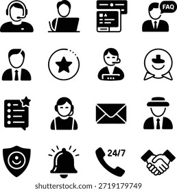 Customer Support and Help Icons
