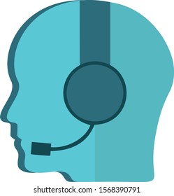 Customer Support help line vector Icon