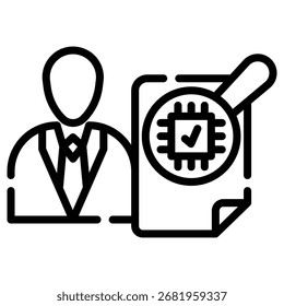 Icono de Web auxiliar de Asistencia al cliente en estilo de esquema