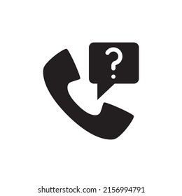 Customer support icon in black flat glyph, filled style isolated on white background