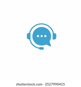 Asistencia al cliente. El icono de la Asistencia se puede utilizar para la compañía, el logotipo, y otros. Auriculares con el micrófono con el icono del chat de la burbuja del discurso, servicio de consulta del Cliente en línea.