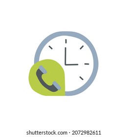 icono de asistencia al cliente en icono de color, aislado en fondo blanco 