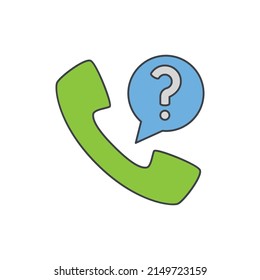 Icono de asistencia al cliente en icono de color, aislado en fondo blanco 