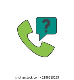Customer support icon in color icon, isolated on white background 