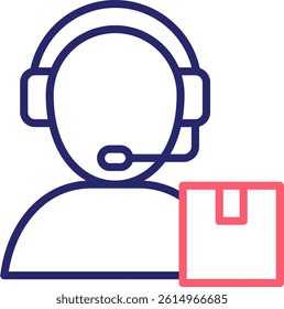 Customer Support Icon Color Vector Illustration