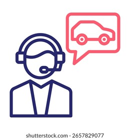 Customer Support Icon Color Vector Illustration