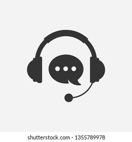 Customer support icon concept vector illustration.Online communication icon concept. Call center icon.