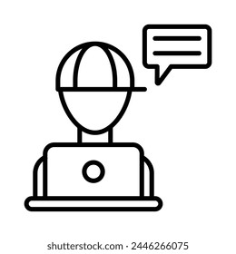 Customer Support icon editable stock vector illustration