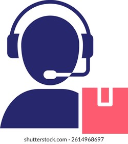 Customer Support Icon Fill Vector Illustration
