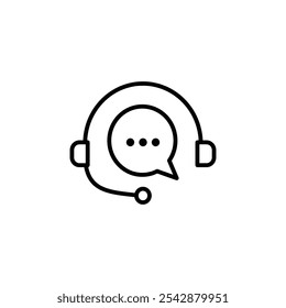 Customer support icon. filled and line stroke icons