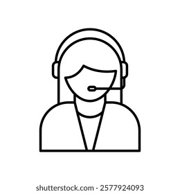 customer support icon Flat illustration sign