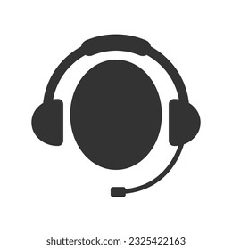Customer support icon. Headset. Hot line for clients. Consultant's help. Dispetch concept. Vector