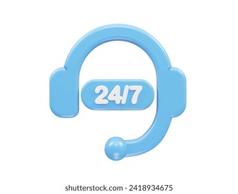 Elemento de ilustración 3d de representación de icono de asistencia al cliente