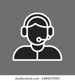 Grafikdesign für Kundenbetreuung-Icon-Illustration