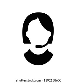Customer support icon isolated on white background. Vector silhouette