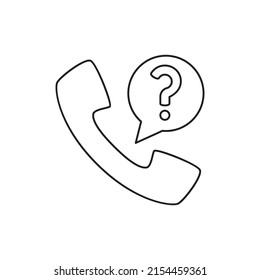 Customer support icon in line style icon, style isolated on white background