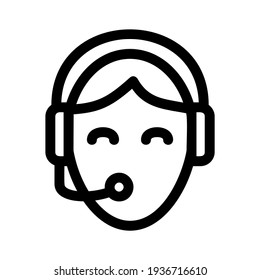 customer support icon or logo isolated sign symbol vector illustration - high quality black style vector icons
