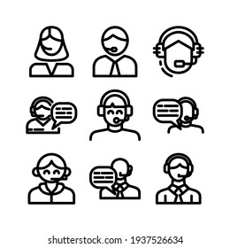 customer support icon or logo isolated sign symbol vector illustration - Collection of high quality black style vector icons
