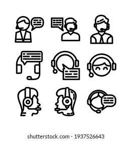 customer support icon or logo isolated sign symbol vector illustration - Collection of high quality black style vector icons
