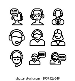 customer support icon or logo isolated sign symbol vector illustration - Collection of high quality black style vector icons
