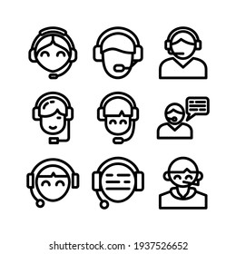 icono de asistencia al cliente o logotipo símbolo de señas aislado ilustración vectorial - Colección de iconos vectoriales de estilo negro de alta calidad
