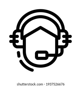 Symbol für den Kundendienst oder Logo einzeln auf Zeichen, Vektorgrafik - qualitativ hochwertige Vektorsymbole mit schwarzem Hintergrund
