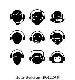 customer support icon or logo isolated sign symbol vector illustration - Collection of high quality black style vector icons

