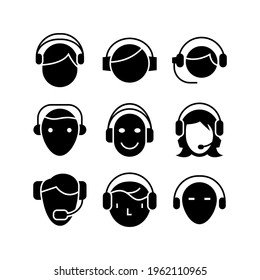 customer support icon or logo isolated sign symbol vector illustration - Collection of high quality black style vector icons
