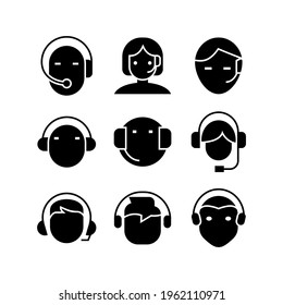 customer support icon or logo isolated sign symbol vector illustration - Collection of high quality black style vector icons
