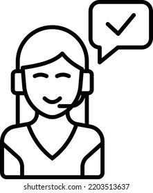 Customer support icon, logo or symbol